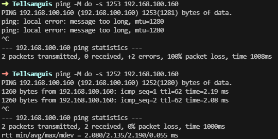 Problème de MTU détecté